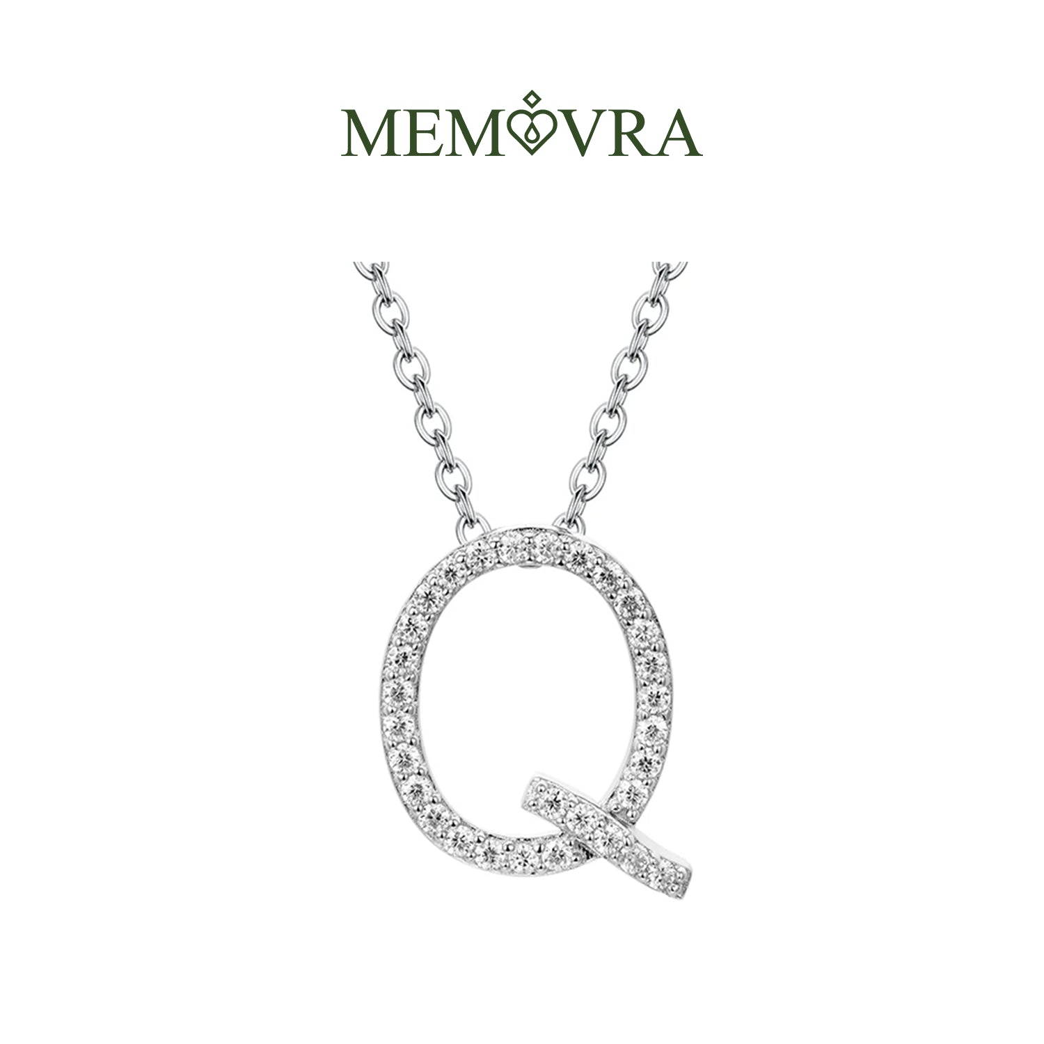 Luxe Moissanite Letter Pendant Necklace